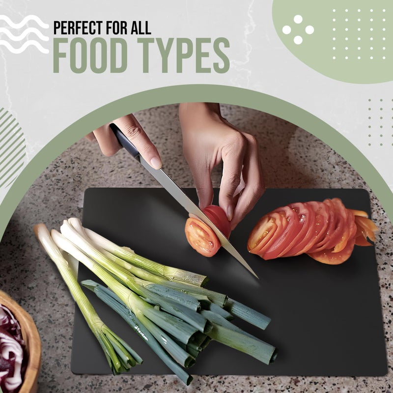 Crown Display Disposable Cutting Boards for Kitchen 25 Count Black Cutting Board 12 Inch X 17.5 Inch Flexible Cutting Boards For Kitchen ~ Patent Pending ~ Recyclable Disposable Cutting Board Sheets - Image 2