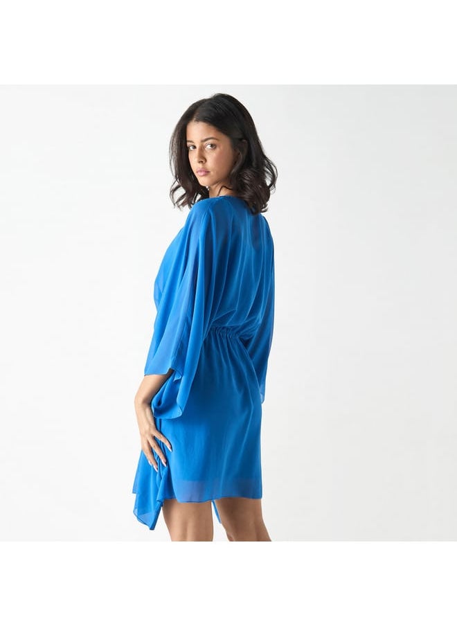 Iconic Iconic Embellished Kaftan Top with V-neck  - Image 3