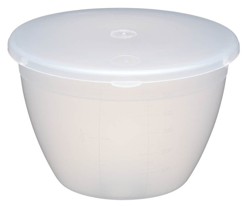 KitchenCraft Medium-Small Plastic Pudding Basin with Lid, 570 ml (1 Pint) - Image 1