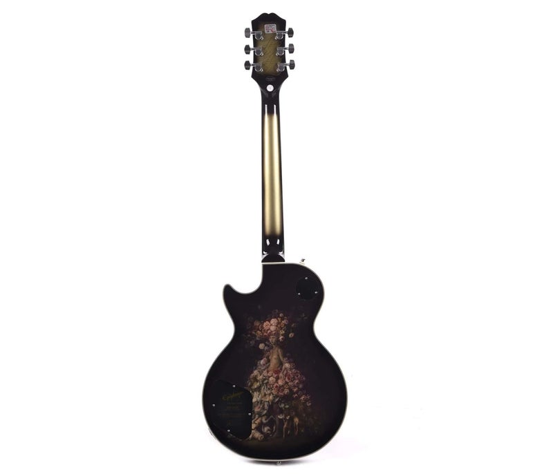 Epiphone EILPCAJV3ASBNH3 Artist Adam Jones Les Paul Custom Art Collection Electric Guitar Julie Heffernan's "Not Dead Yet," - Antique Silverburst - Image 3