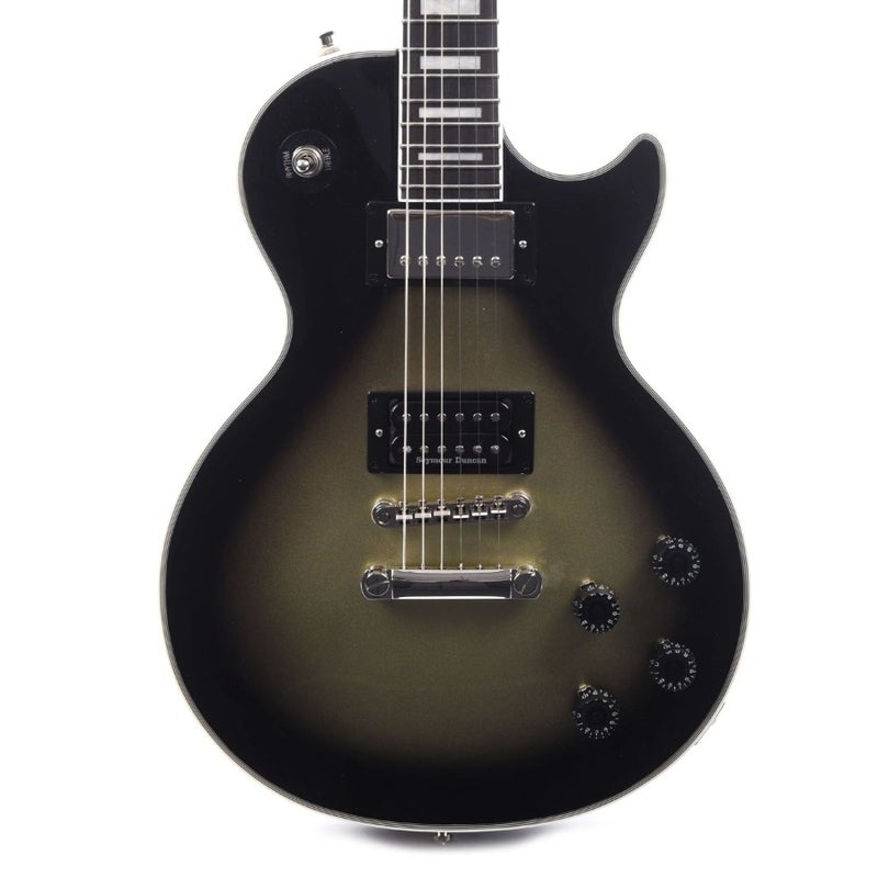 Epiphone EILPCAJV3ASBNH3 Artist Adam Jones Les Paul Custom Art Collection Electric Guitar Julie Heffernan's "Not Dead Yet," - Antique Silverburst - Image 1