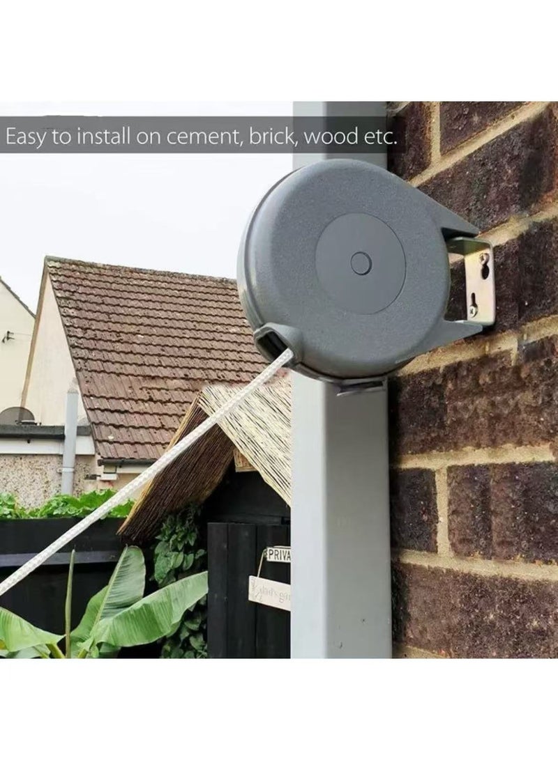 Retractable Clothesline No-Drill, 15M Extra-Thick Non-Slip Invisible Laundry Drying Rope, Heavy-Duty Adjustable Clothes Drying Line, 2 Pack - Image 3