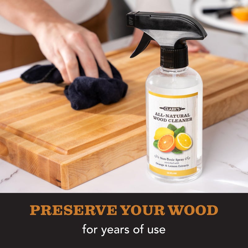 CLARK'S Natural Stone Spray Cleaner, with Microfiber Cloth for Soapstone, Granite, Quartz, Marble, & other Countertop Surfaces â€“ Pure Ingredients to Keep Stone Protected, Citrus Oil Extracts, 12oz - Image 3