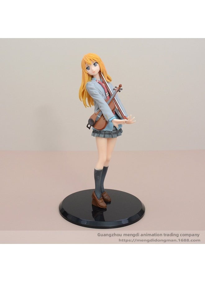 Generic - April Is Your Lie Your Lie In April Violin Fork Hand Palace Garden Kaoru Standing Posture School Uniform Hand-color:Miyuan Xun Type B - Image 1