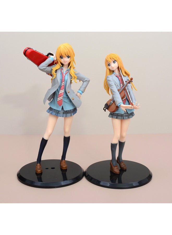 Generic - April Is Your Lie Your Lie In April Violin Fork Hand Palace Garden Kaoru Standing Posture School Uniform Hand-color:Miyuan Xun Type B - Image 1
