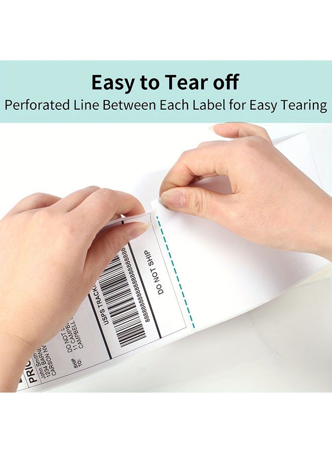 4X6 Inch Direct Thermal Shipping Label, Thermal Postage Stickers Perforated Strong Adhesive Commercial Grade Labels, 350 Labels per Roll 100mm*150mm - Image 5