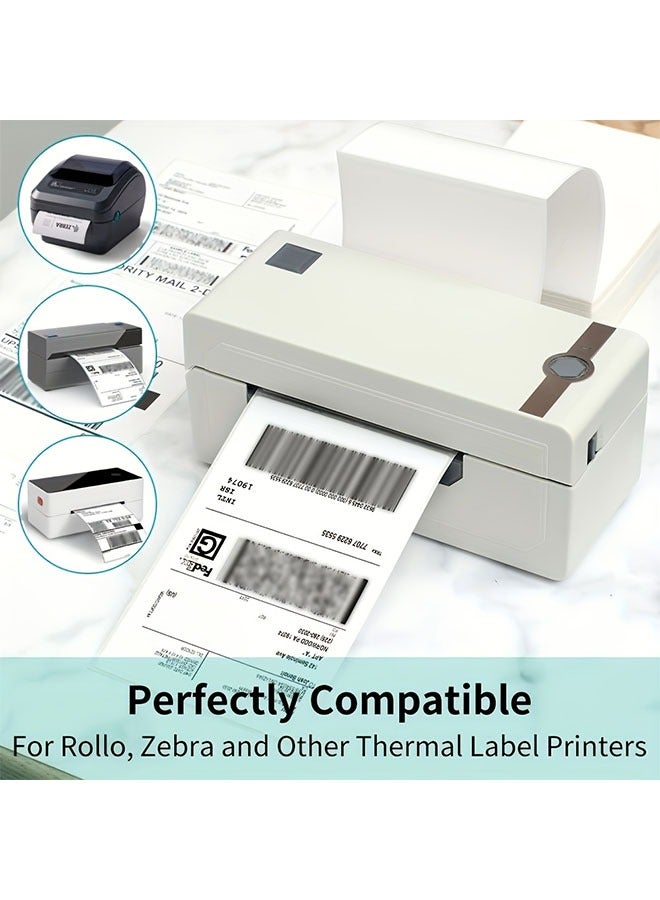 4X6 Inch Direct Thermal Shipping Label, Thermal Postage Stickers Perforated Strong Adhesive Commercial Grade Labels, 350 Labels per Roll 100mm*150mm - Image 3