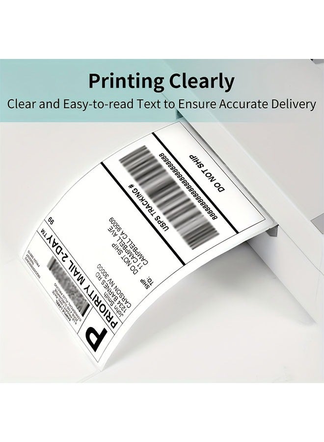 4X6 Inch Direct Thermal Shipping Label, Thermal Postage Stickers Perforated Strong Adhesive Commercial Grade Labels, 350 Labels per Roll 100mm*150mm - Image 4