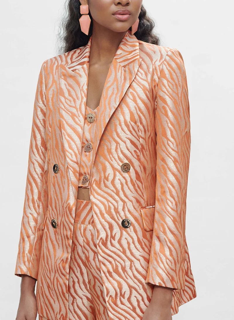 Lola Casademunt Jacquard Print Blazer