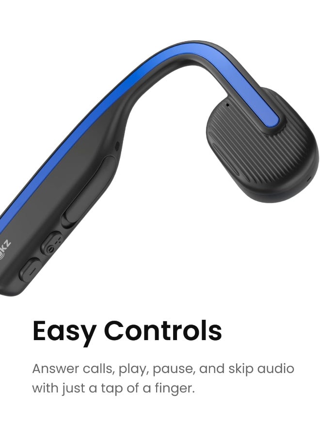 شوكز سماعات SHOKZ OpenMove بتقنية توصيل العظام - سماعات بلوتوث 5.1 مفتوحة الأذن، بطارية 6 ساعات، خفيفة الوزن، مقاومة للعرق، زرقاء - Image 5