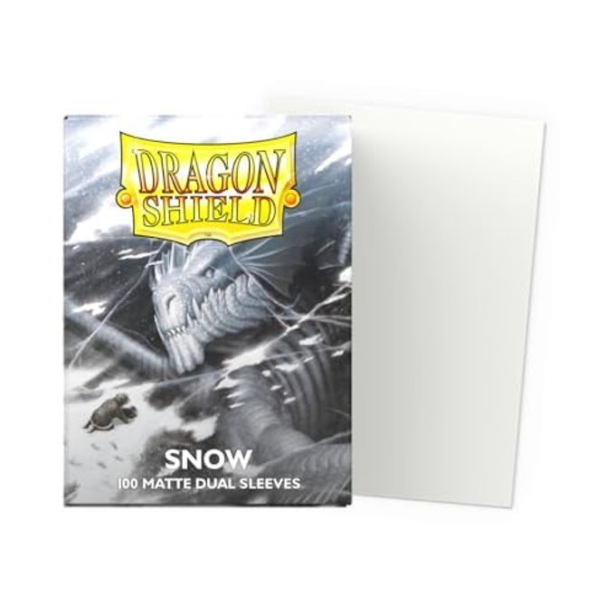 dragon shield | Matte Dual Standard Size Card Sleeves | 100 CT Smooth & Tough Premium TCG Sleeves Compatible with Pokemon, Flesh & Blood, One Piece & Magic the Gathering | Snow - Image 5