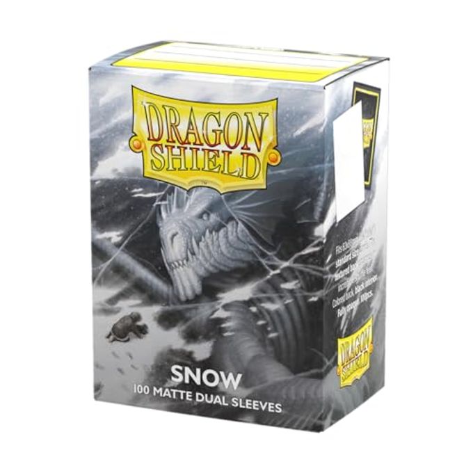 dragon shield | Matte Dual Standard Size Card Sleeves | 100 CT Smooth & Tough Premium TCG Sleeves Compatible with Pokemon, Flesh & Blood, One Piece & Magic the Gathering | Snow - Image 1
