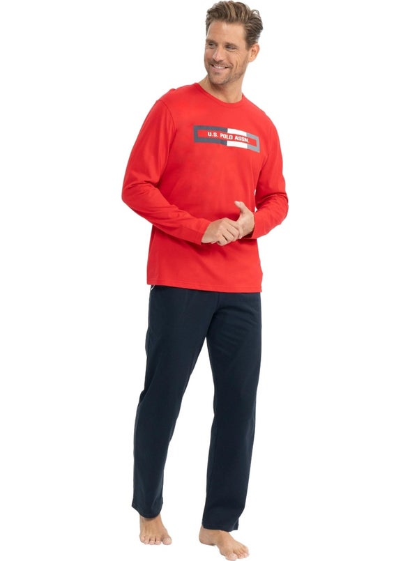 U.S. Polo Assn. Men's Long Sleeve Seasonal Pajama Set  - Image 2