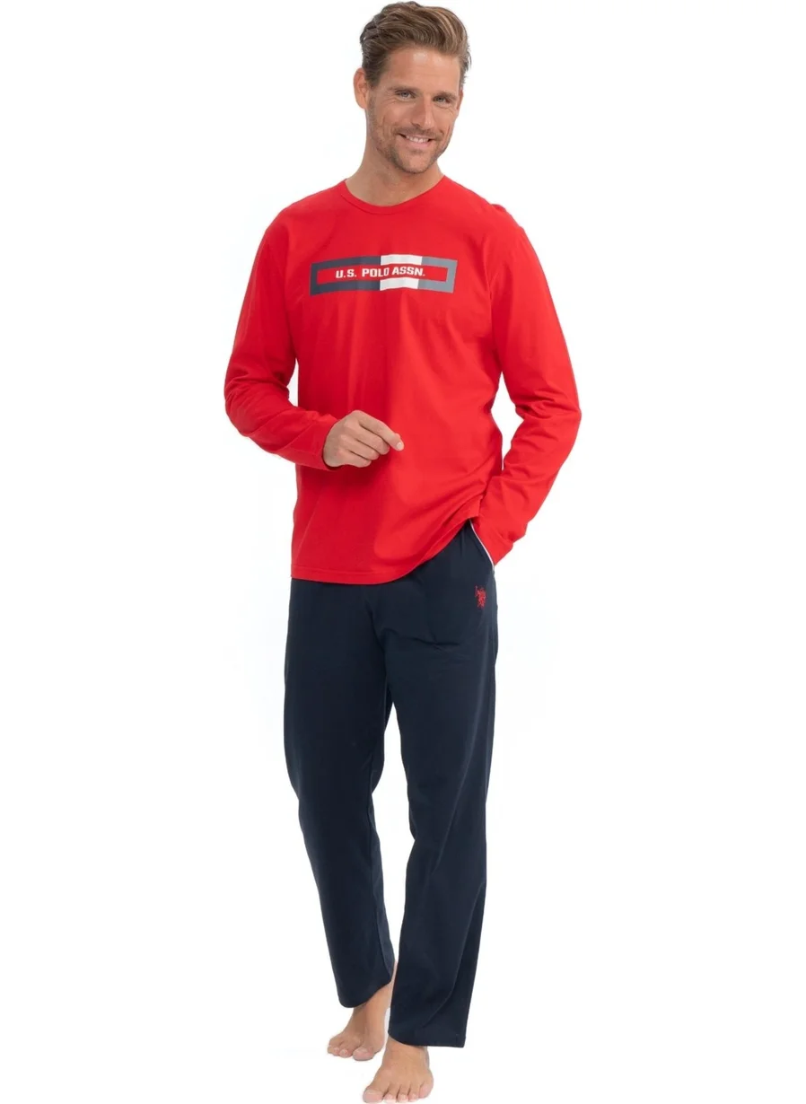 U.S. Polo Assn. Men's Long Sleeve Seasonal Pajama Set