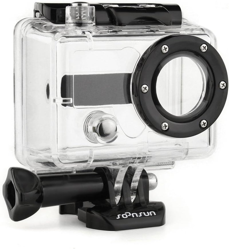 SOONSUN Side Open Skeleton Housing Case for GoPro HD Hero 1 & Hero 2, Frame Mount for Audio Recording and Live Streaming Setup - Image 2