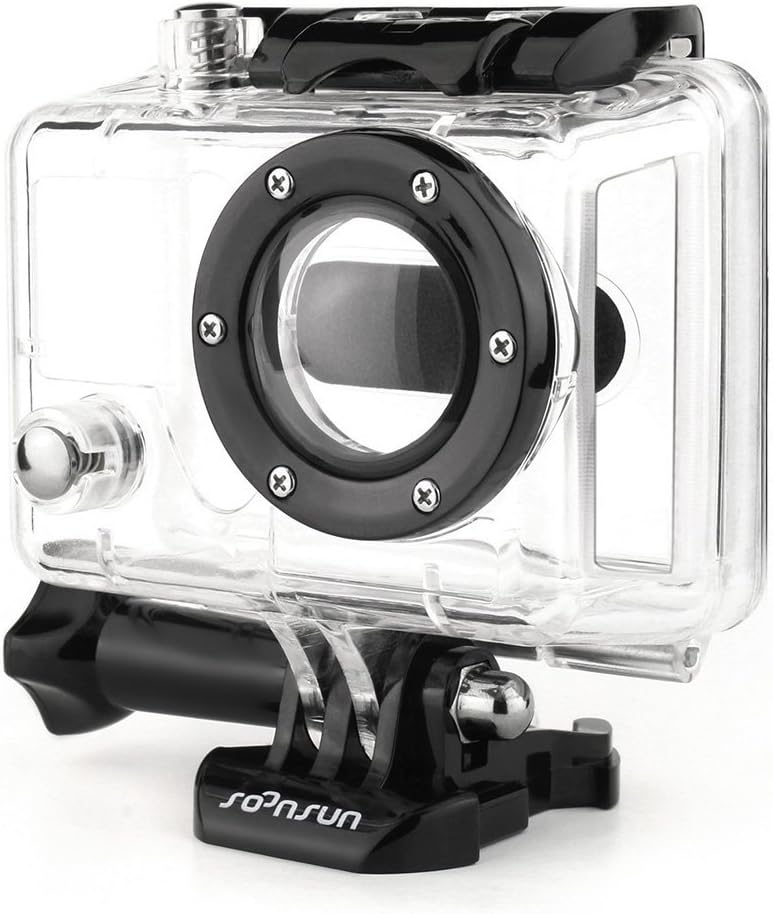 SOONSUN Side Open Skeleton Housing Case for GoPro HD Hero 1 & Hero 2, Frame Mount for Audio Recording and Live Streaming Setup - Image 1