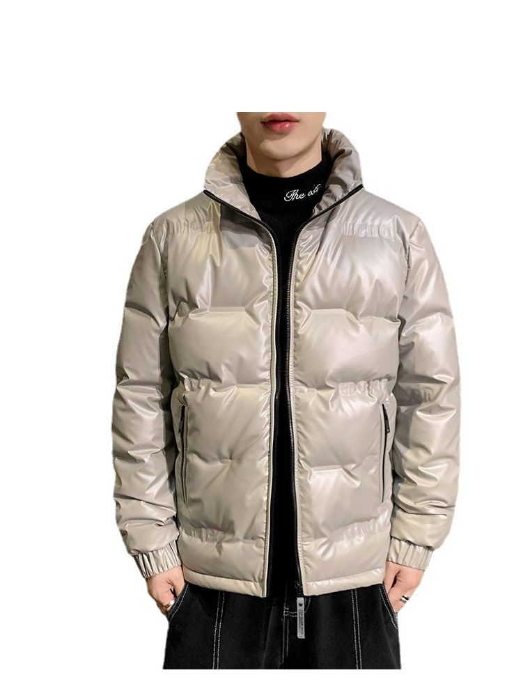 Loquat Men Winter Fashion Simple Windproof Waterproof Cotton-padded Jacket