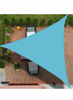 Excefore Outdoor Waterproof Sun Shade Sail Canopy Triangle UV Block for Patio and Garden,Backyard Lawn (118"X118"X118", Lake Blue)  - Image 1