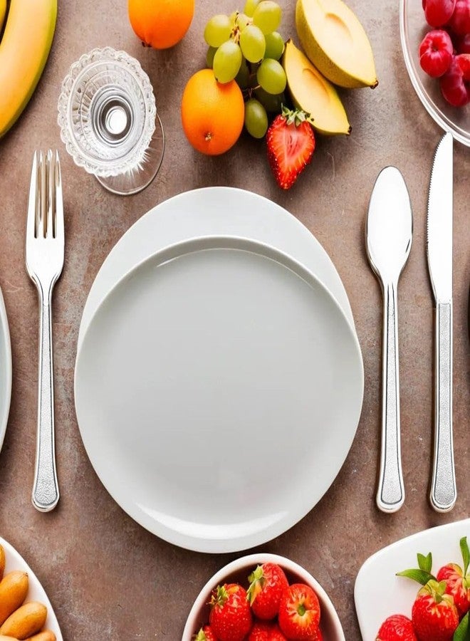 Amscan Clear Plastic Heavy Weight Assorted Cutlery (80 Count) - Premium Disposable Plastic and Sturdy Cutlery, Perfect for Home Use and All Kinds of Occasions - Image 3