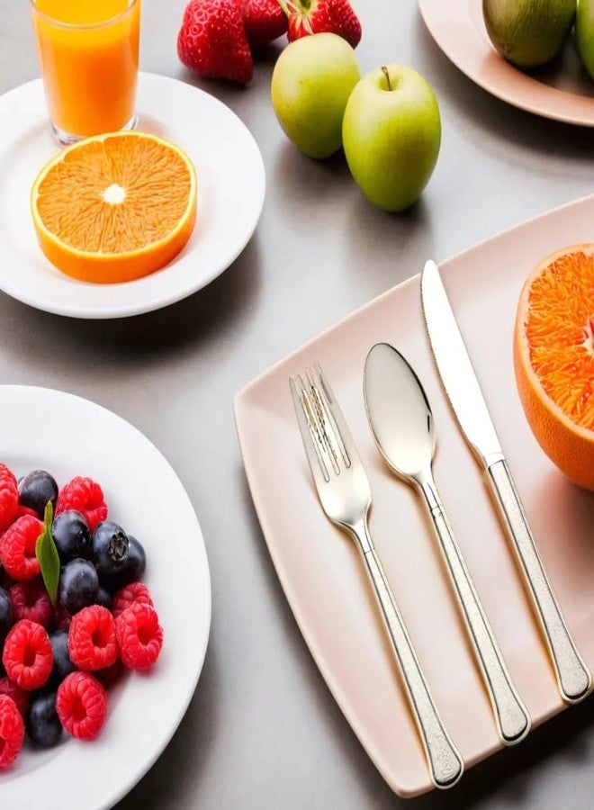 Amscan Clear Plastic Heavy Weight Assorted Cutlery (80 Count) - Premium Disposable Plastic and Sturdy Cutlery, Perfect for Home Use and All Kinds of Occasions - Image 4