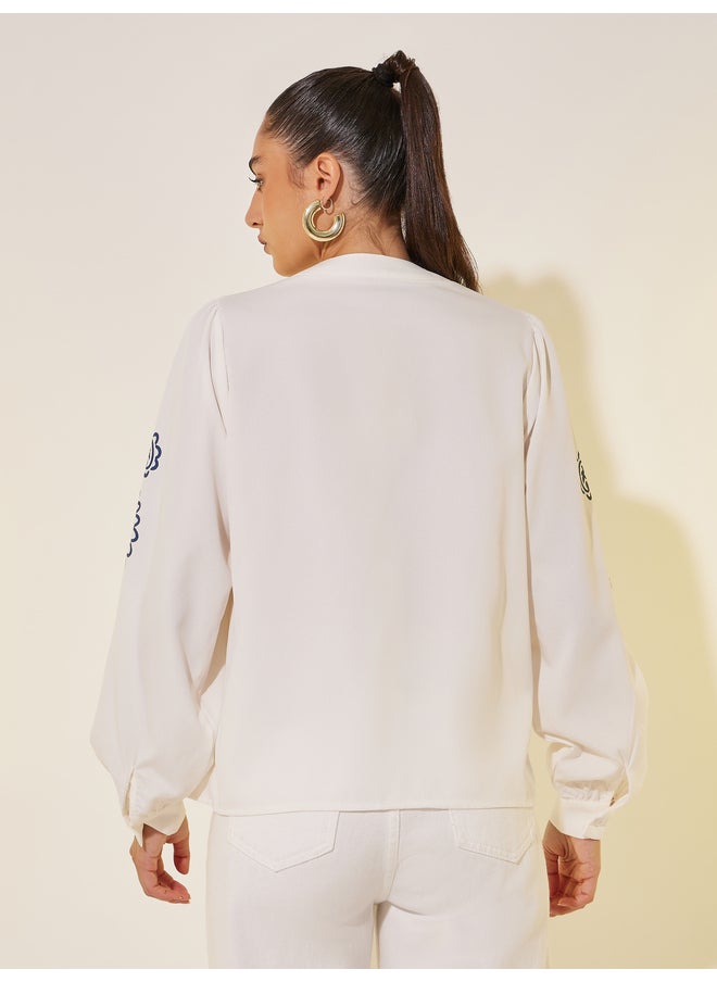 Take Two Take Two Floral Print Long Sleeve Regular Fit Shirt  - Image 5