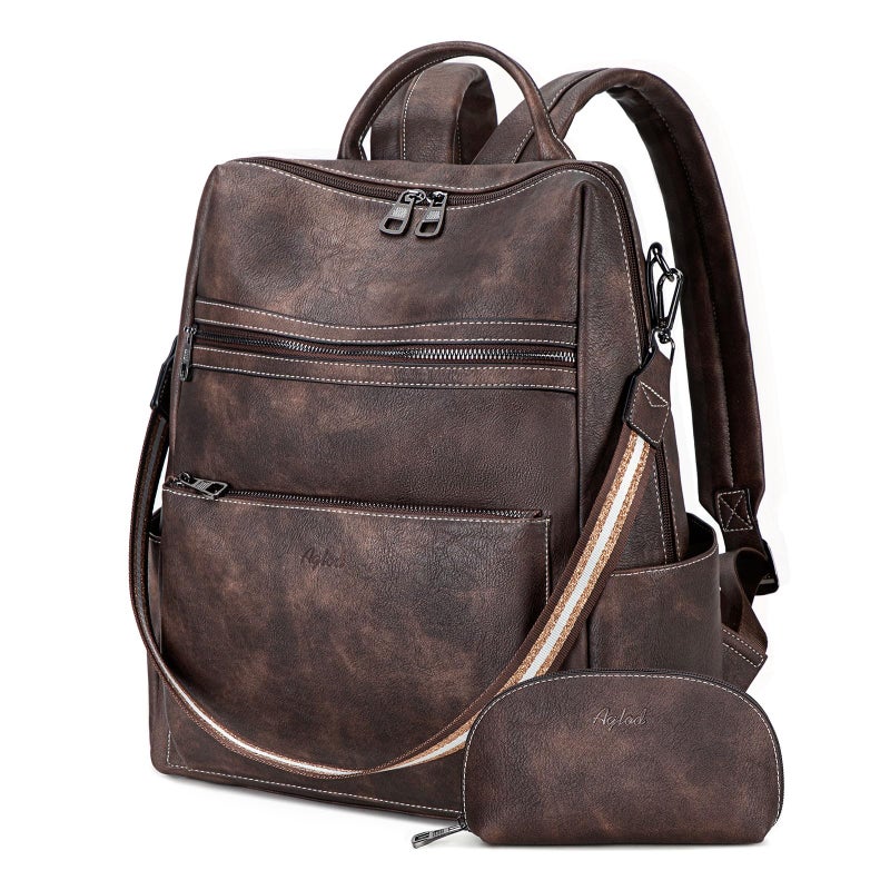 AGLOD Vegan Leather Laptop Backpack for Women 15.6 Inch Work Backpack Purse for Travel College - Image 1