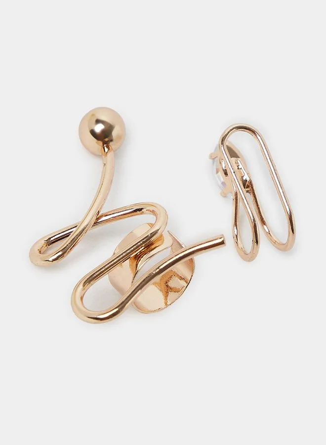 Styli Twisted Cuff Earrings