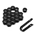 QKYS 20PCS Lug Nut Covers RustProof Black Hex LugNut Covers with Removal Tool Wheel Nuts Caps for Wheel Bolts Protection and Decoration Wheel Bolts Accessories for Cars SUVs 21mm - Image 2
