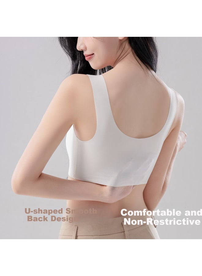 LANG SHA Langsha Seamless Women's Wireless Bra Soft Support Uplift Large Bust Minimizer Anti-sagging Vest Style Bra - Image 3