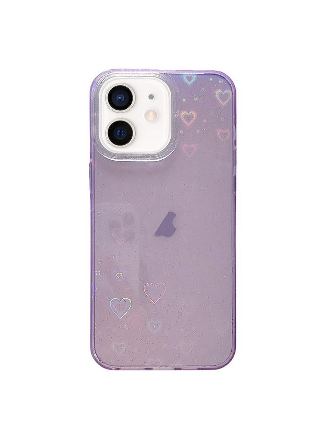Zaboon Case For iPhone 11 Love Pattern Transparent Lens Frame IMD Acrylic Phone Case - Image 1
