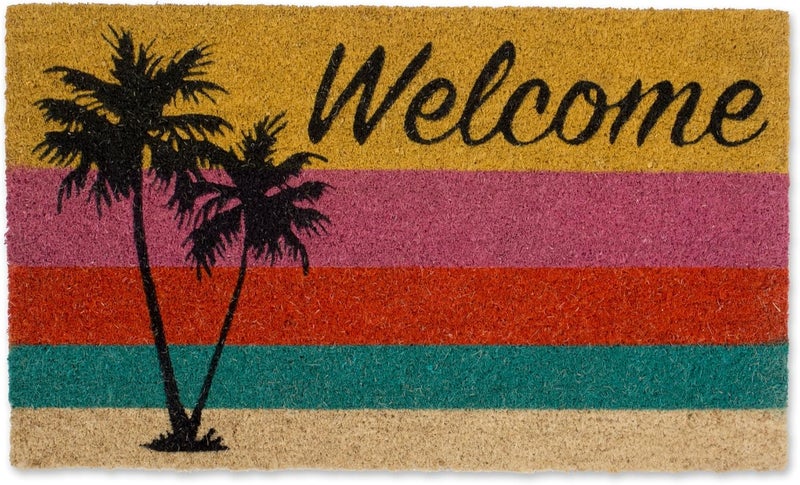 DII Natural Coir Doormat, Welcome Mat, Welcome Palm Tree, 18X30" - Image 1