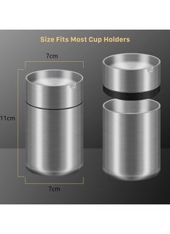 Car Ashtray With Lid, Removable Stainless Steel Ashtray, Odor-proof and Windproof, Suitable for Cars, Fits Most Car Cup Holders, Suitable for Outdoor, Home and Office Use - pzsku/Z19217D6034697EE92C7EZ/45/_/1732238600/3645450e-ecde-4967-acff-c027f6f1811b