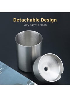 Bukela Car Ashtray With Lid, Removable Stainless Steel Ashtray, Odor-proof and Windproof, Suitable for Cars, Fits Most Car Cup Holders, Suitable for Outdoor, Home and Office Use  - Image 2