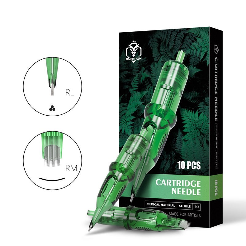 Ambition Victory Green Integrated Tattoo Needle (10-Pack) Universal for Tattoo Machine and Motor Machine Beauty Tool - Image 4