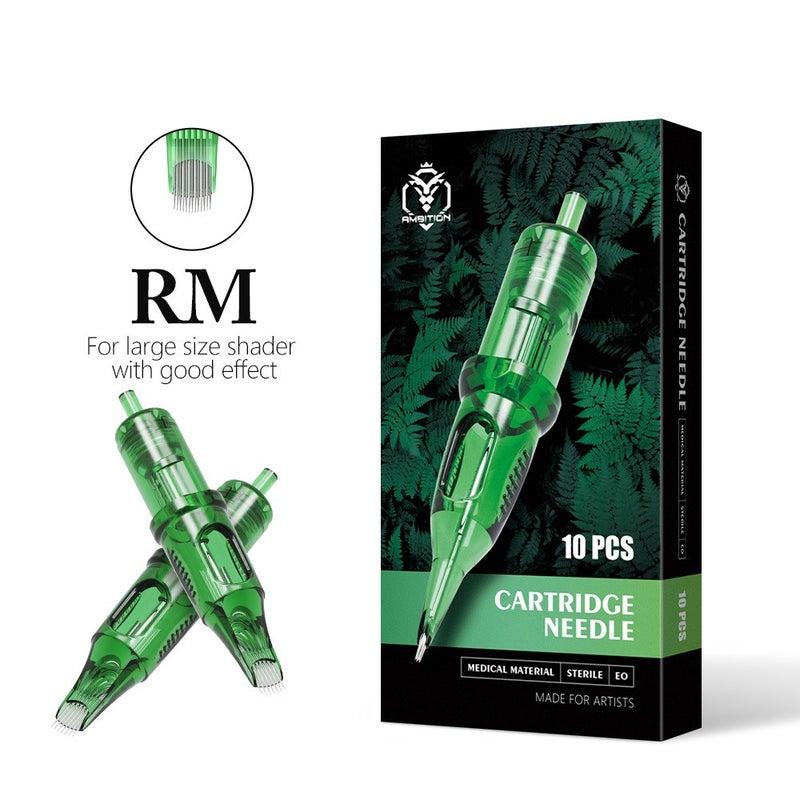 Ambition Victory Green Integrated Tattoo Needle (10-Pack) Universal for Tattoo Machine and Motor Machine Beauty Tool - Image 2