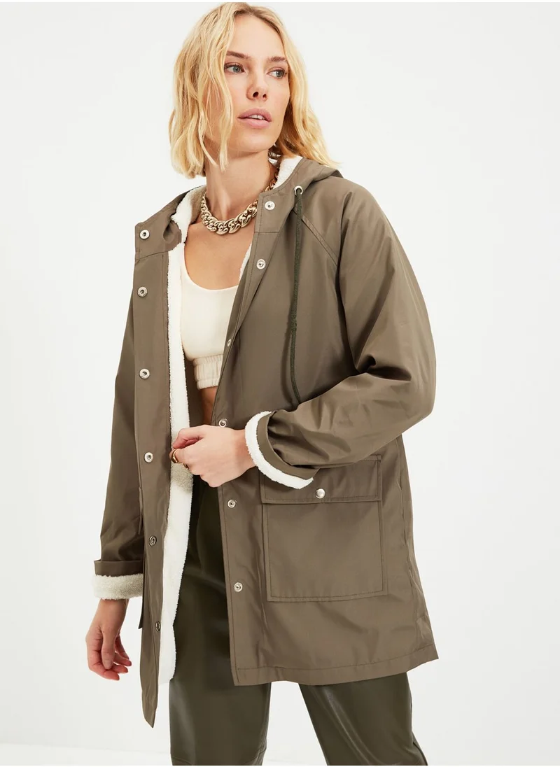 trendyol Pocket Detail Hooded Coat