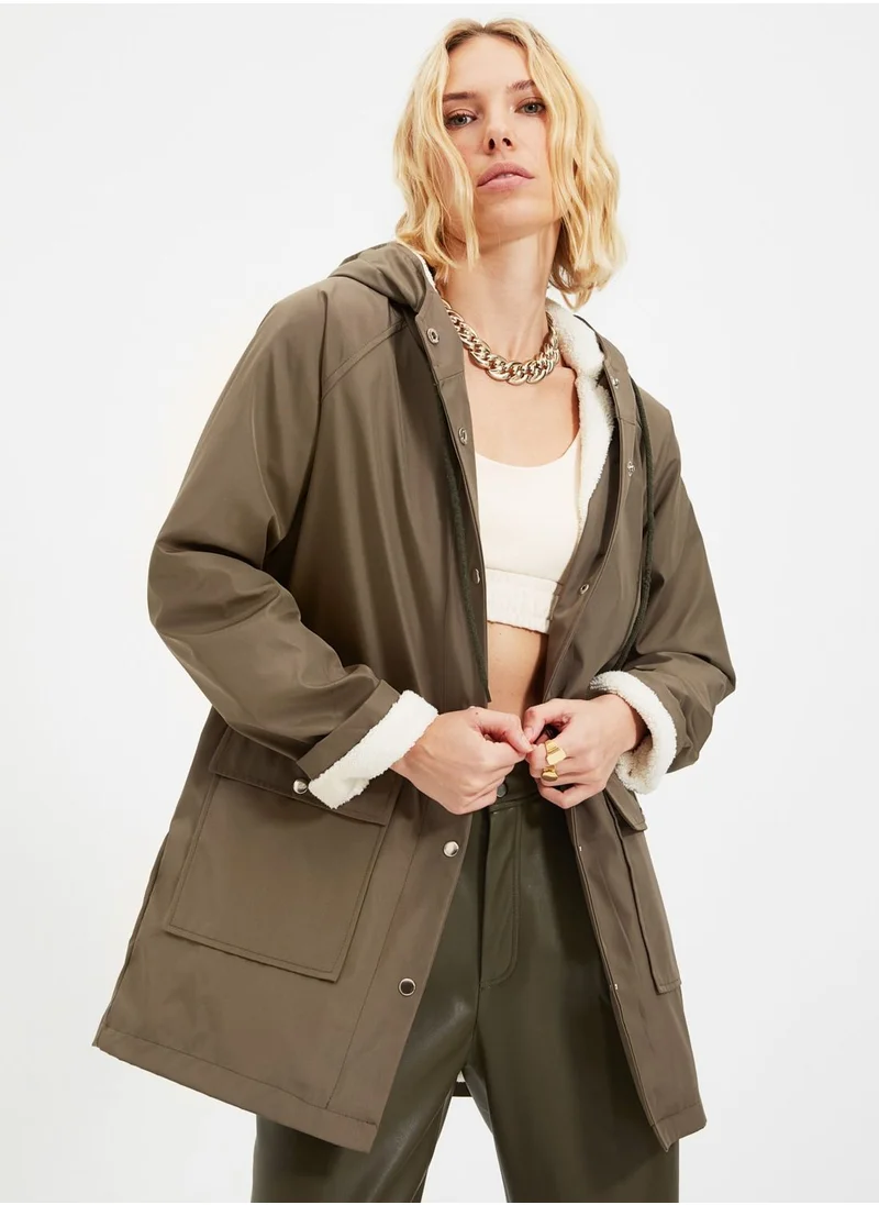 trendyol Pocket Detail Hooded Coat