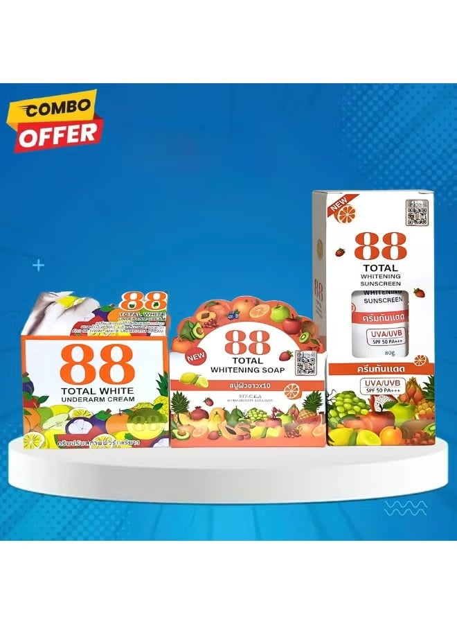 88 Total White Whitening Soap with Glutathione, Vitamins & Collagen – 80 g - Image 2