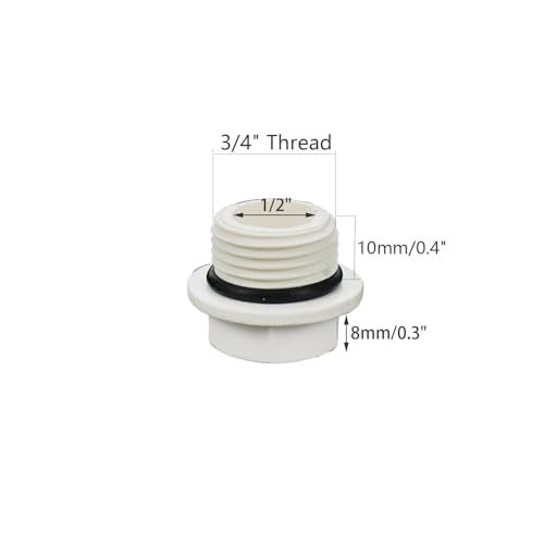 Meprotal 1/2" PVC Male Thread Pipe Plug End Cap Connector Plug Garden Hose Water Tubing Stopper, 12 Pack - Image 2