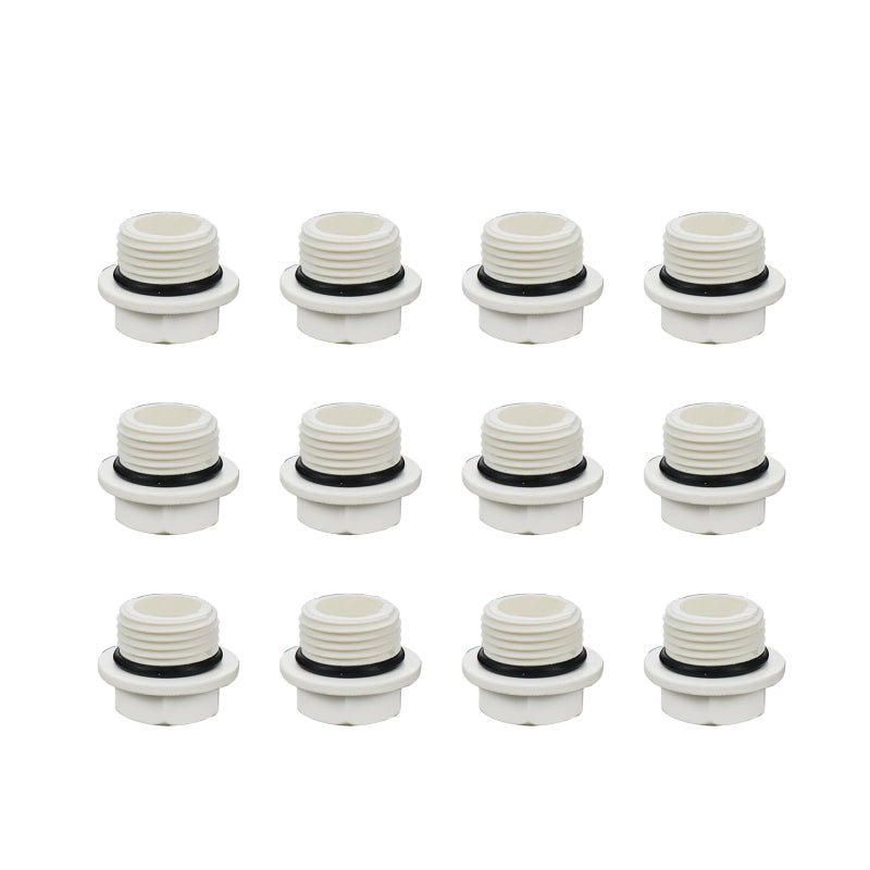 Meprotal 1/2" PVC Male Thread Pipe Plug End Cap Connector Plug Garden Hose Water Tubing Stopper, 12 Pack - Image 5