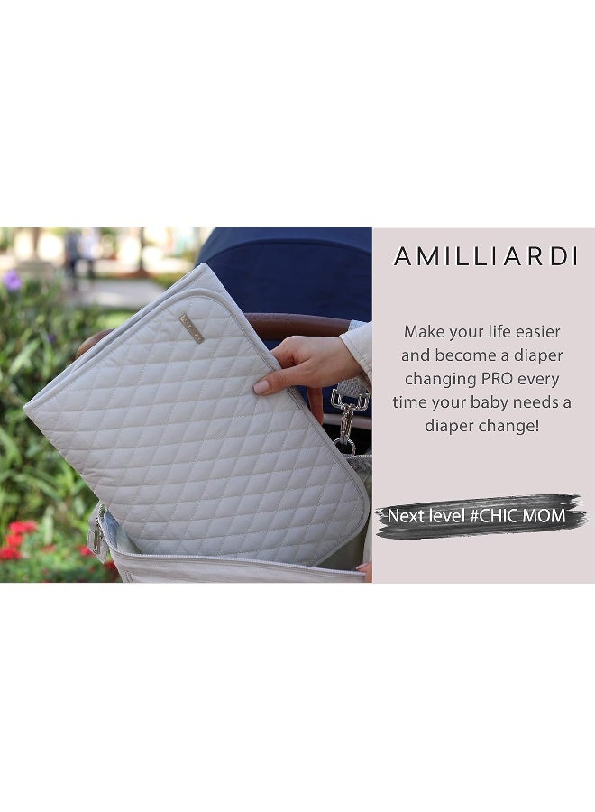 AMILLIARDI Portable Diaper Changing Pad Stylish & Chic for Travel - Image 4