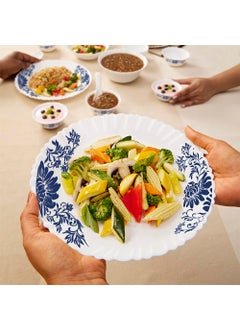 LARAH BY BOROSIL Larah by Borosil Leona Silk Series Opalware Dinner Set | 47 Pieces for Family of 8 | Microwave & Dishwasher Safe | Bone-Ash Free | Crockery Set for Dining & Gifting | Plates & Bowls | White  - Image 3