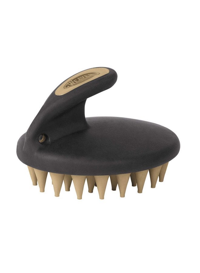 Weaver Leather Palm-Held Coarse Curry Comb, Black/Tan
