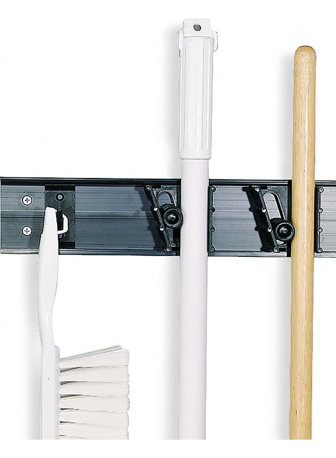 Carlisle Foodservice Products Carlisle FoodService Products 4073100 Roll 'N Grip Mop, Broom and Tool Holder / Storage System, 3 Positions + 1 Hook 