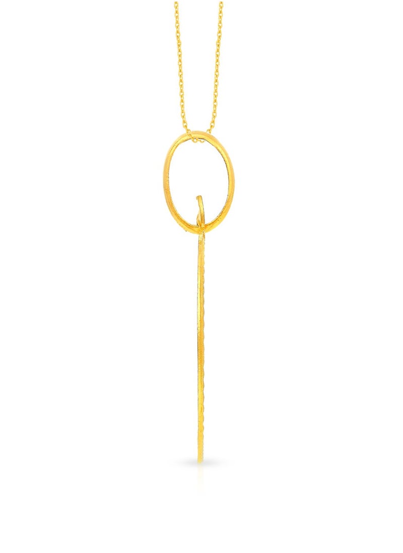 Malabar Gold and Diamonds 22k 916 Purity Gold Pendant for Women EMPN121SY  - Image 3