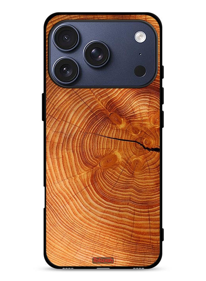 Tolwak Apple iPhone 17 Pro Protective Case Cover Crack Wood - Image 1