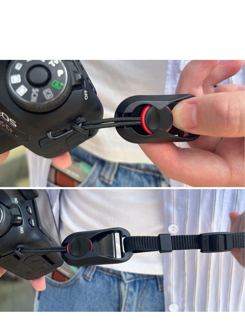 Captaintech 2 Pcs Camera Straps Quick Release Adapter Camera Strap Connector with Base Multifunctional Bulletproof Wrist Strap Extra Strong and Durable Suitable for SLR GOPRO Action Camera Black - Image 3