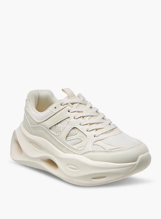 MISSY Panelled Sneakers With Lace-Up Closure