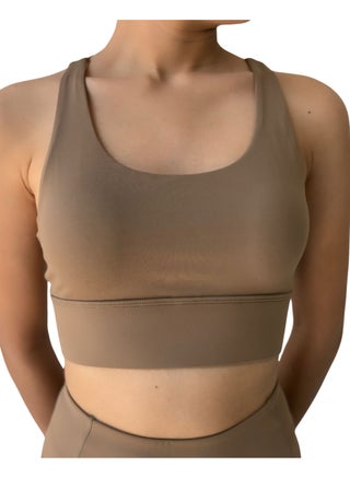 Women's Sports Bra with Criss-Cross Back – High Elasticity & Breathable Workout Top-Brown - pzsku/Z192206B0DCA8BF1668B9Z/45/1747251868/e6769582-f913-467d-95b4-7da9f6bc0249