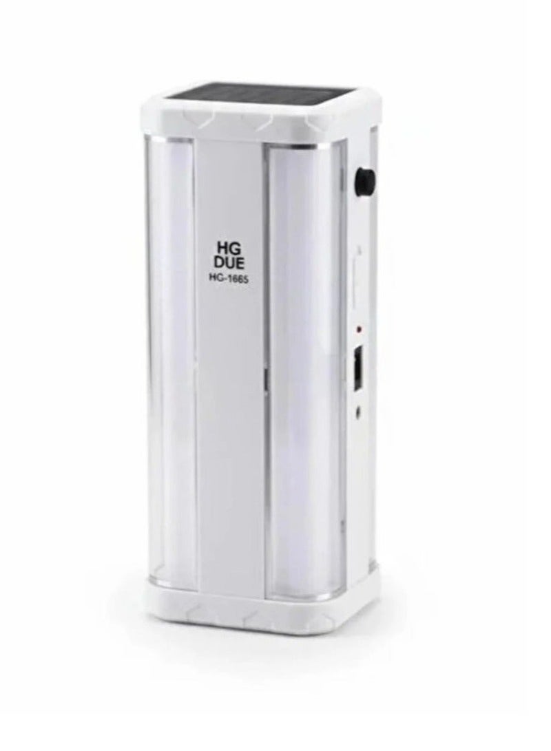 مصباح HG DUE HG-1665 LED محمول قابل للشحن بسطوع قوي للطوارئ والتخييم - Image 1